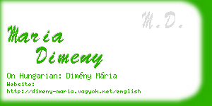 maria dimeny business card